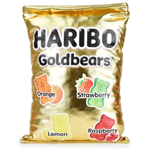 New Target Haribo GoldBears Candy Pillow Set 4 Plush Gummy Bear Candies 16x12” - Picture 3 of 4